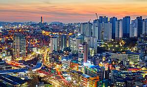 Skyline Korea Seoul Sonnenuntergang
